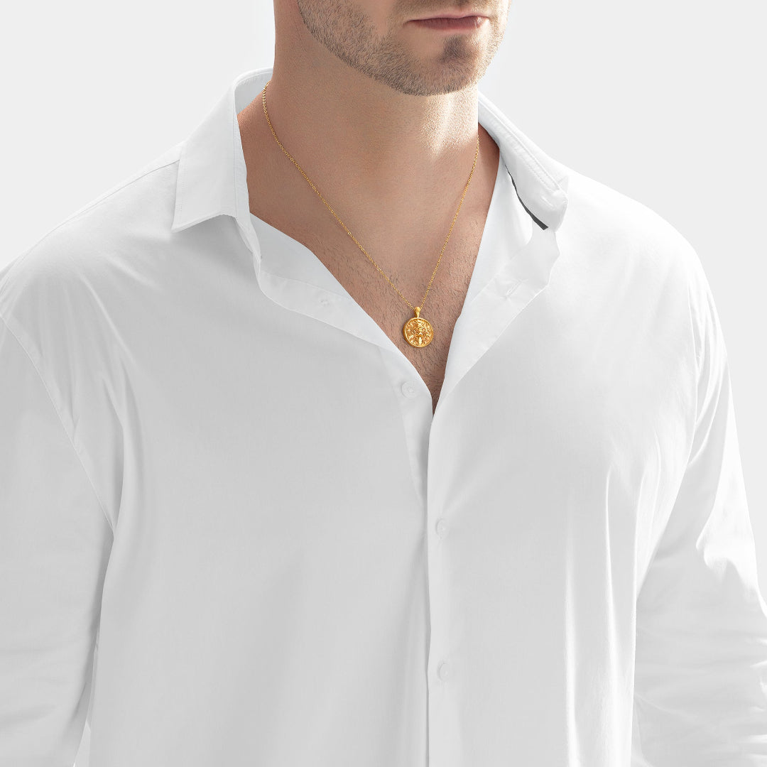 Nebu Gold 24kt Gold Leo Pendant Male