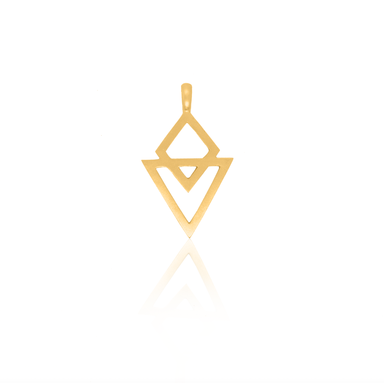 Gold diamond and arrow pendant