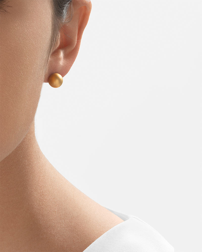 Gold ball stud earrings