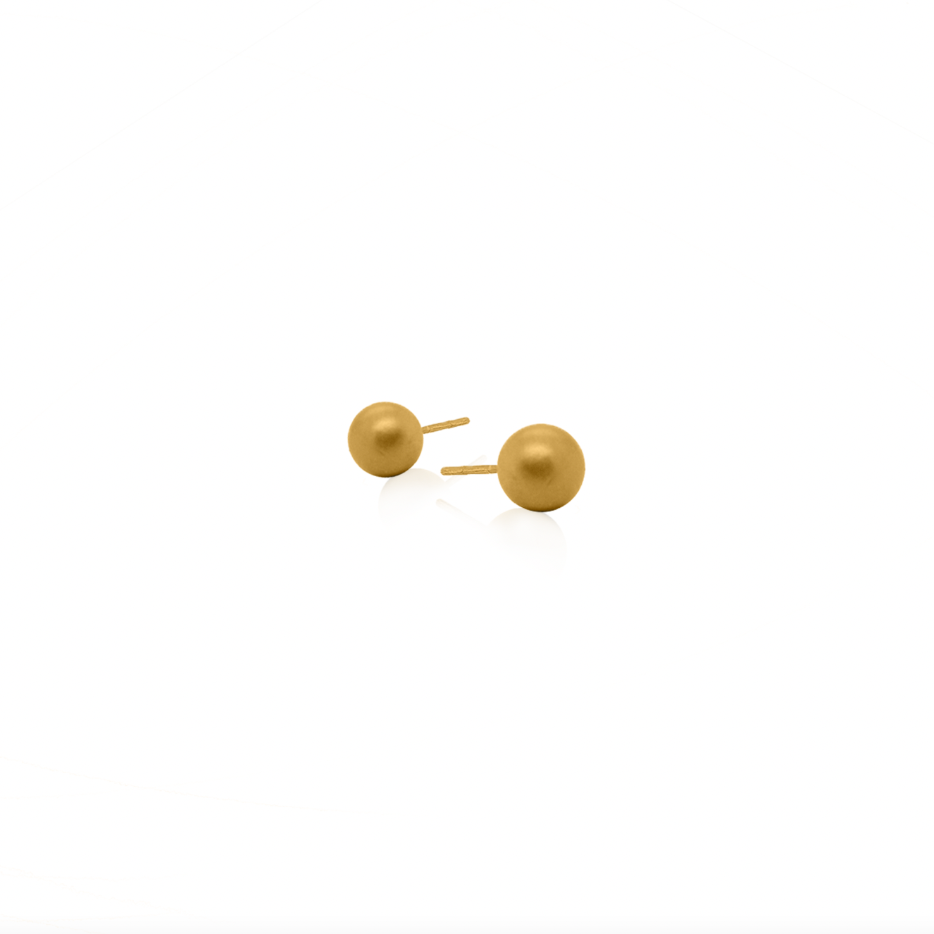 Golden orb earrings side