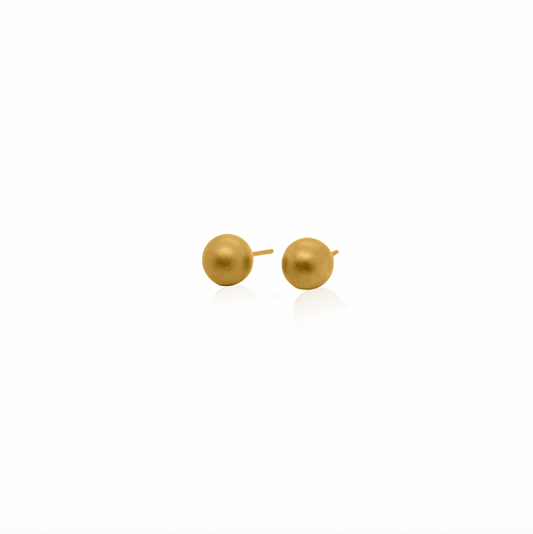Gold orb earrings