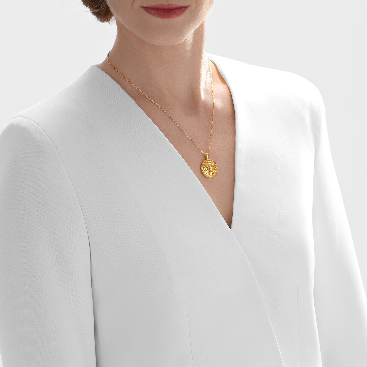 24Kt Gold Leo Pendant