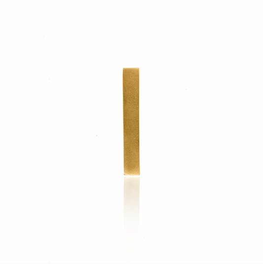 Gold narrow pillar pendant