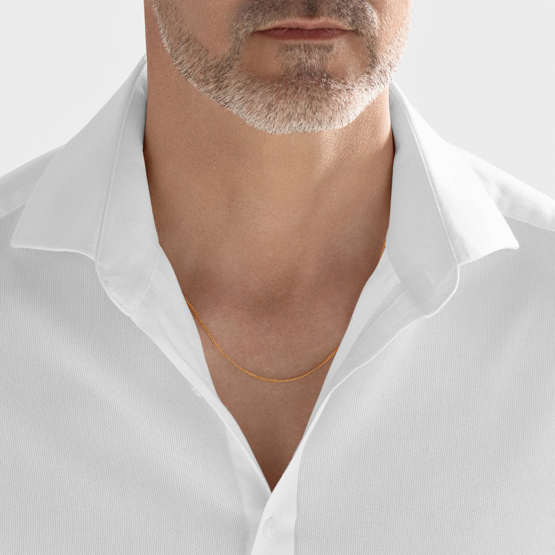 Nebu Gold 22kt Gold Flat Curb Chain Male