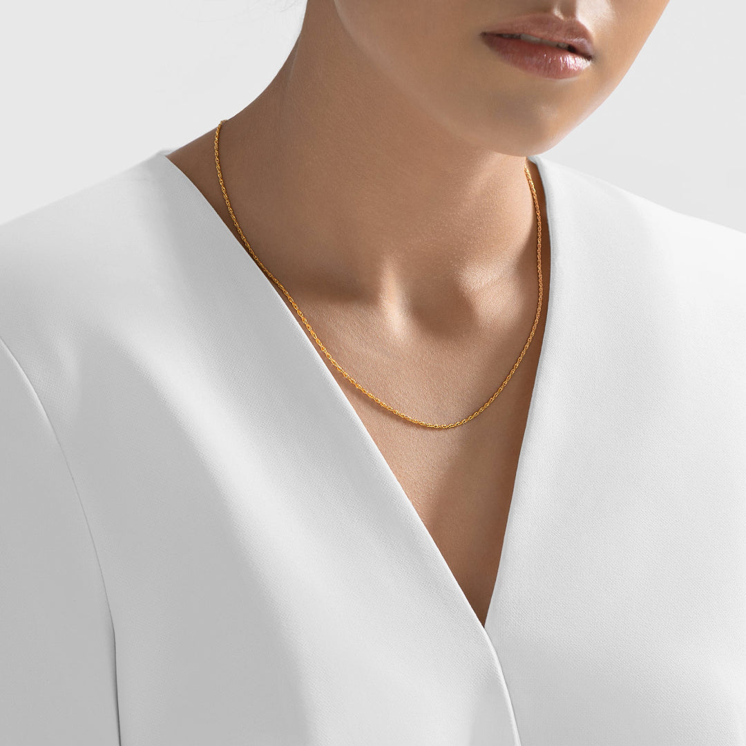 Nebu Gold 22kt Gold Rope Chain Female