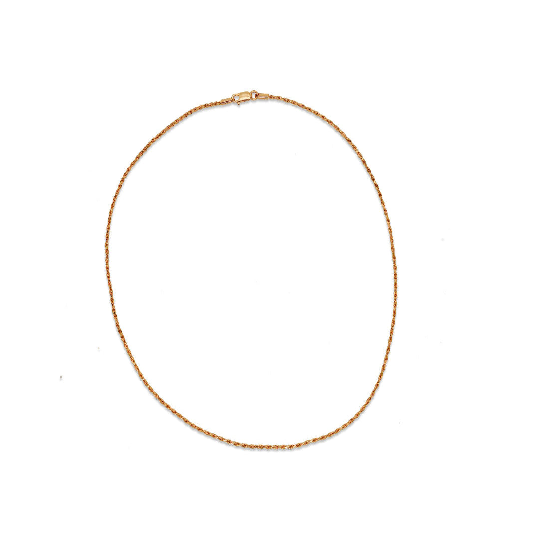 Nebu Gold 22kt Gold Rope Chain Top View
