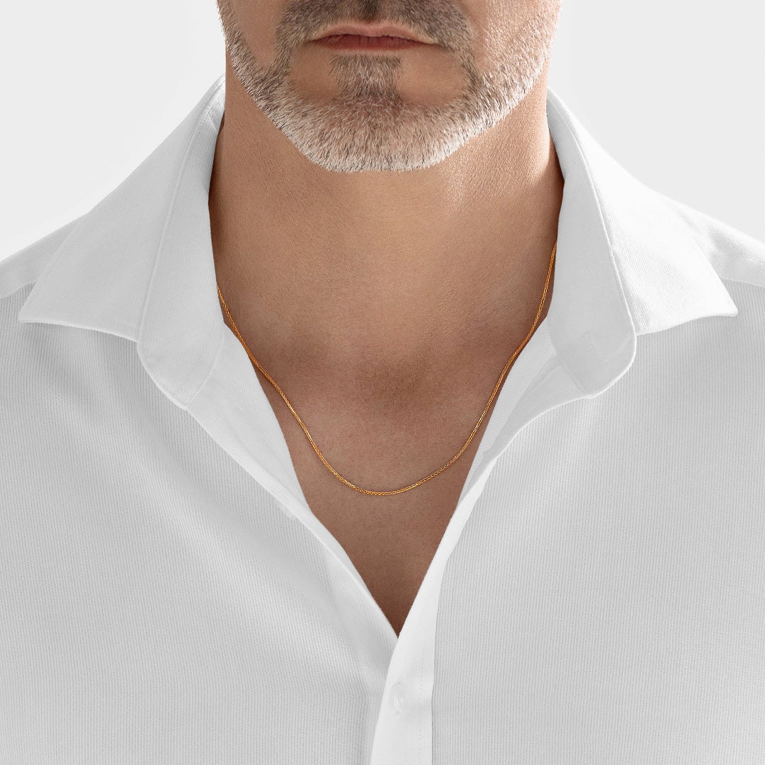 Nebu Gold 22kt Gold Wheat Chain Male