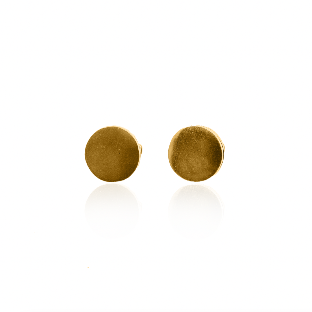 Nebu Gold 24k Gold Bevelled Cufflinks Front View
