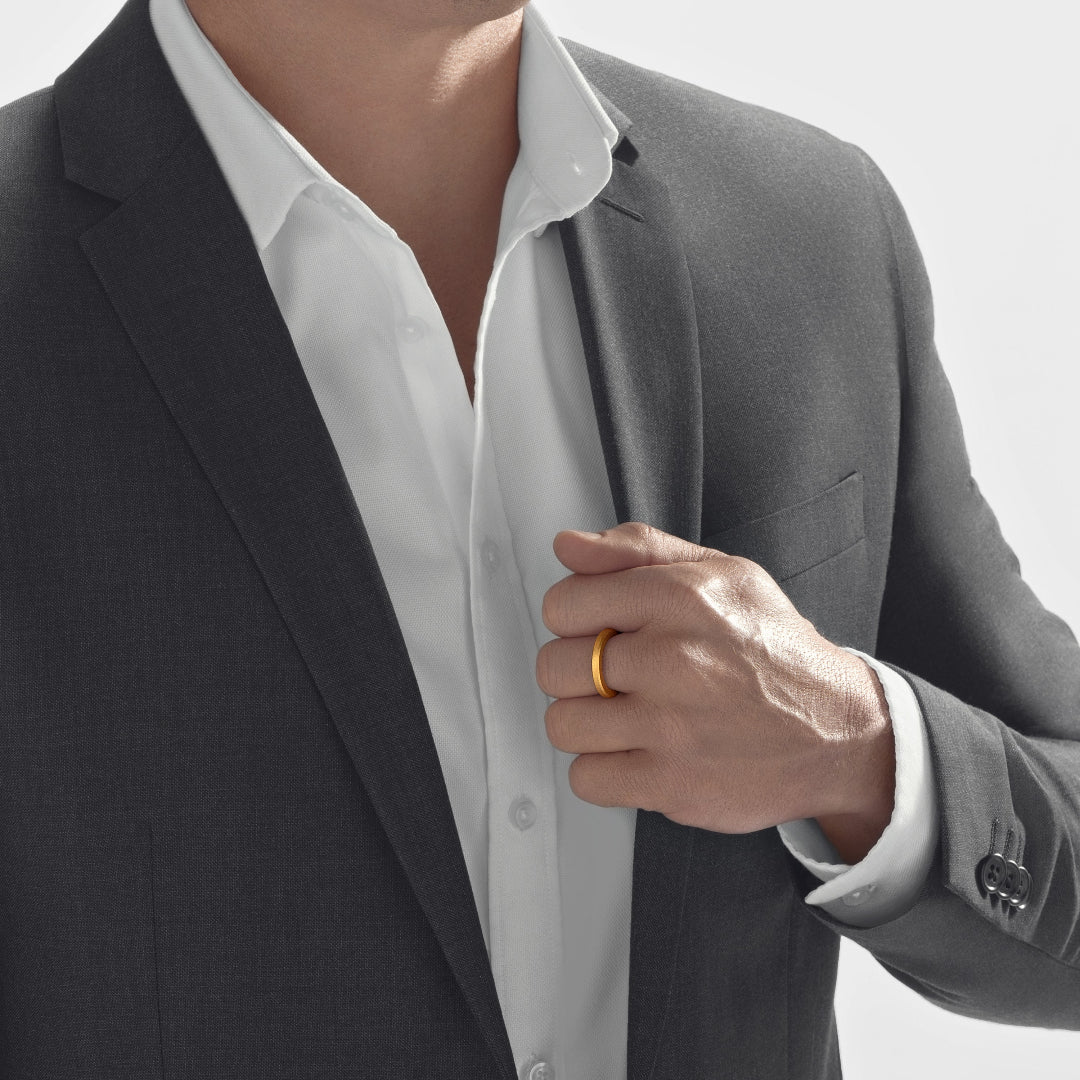 Nebu Gold 24k Gold Bullion Classic Ring Male