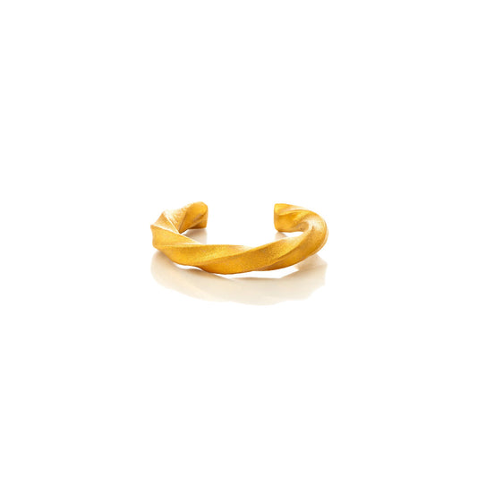 Nebu Gold 24k Gold Bullion Twist Ring Front View