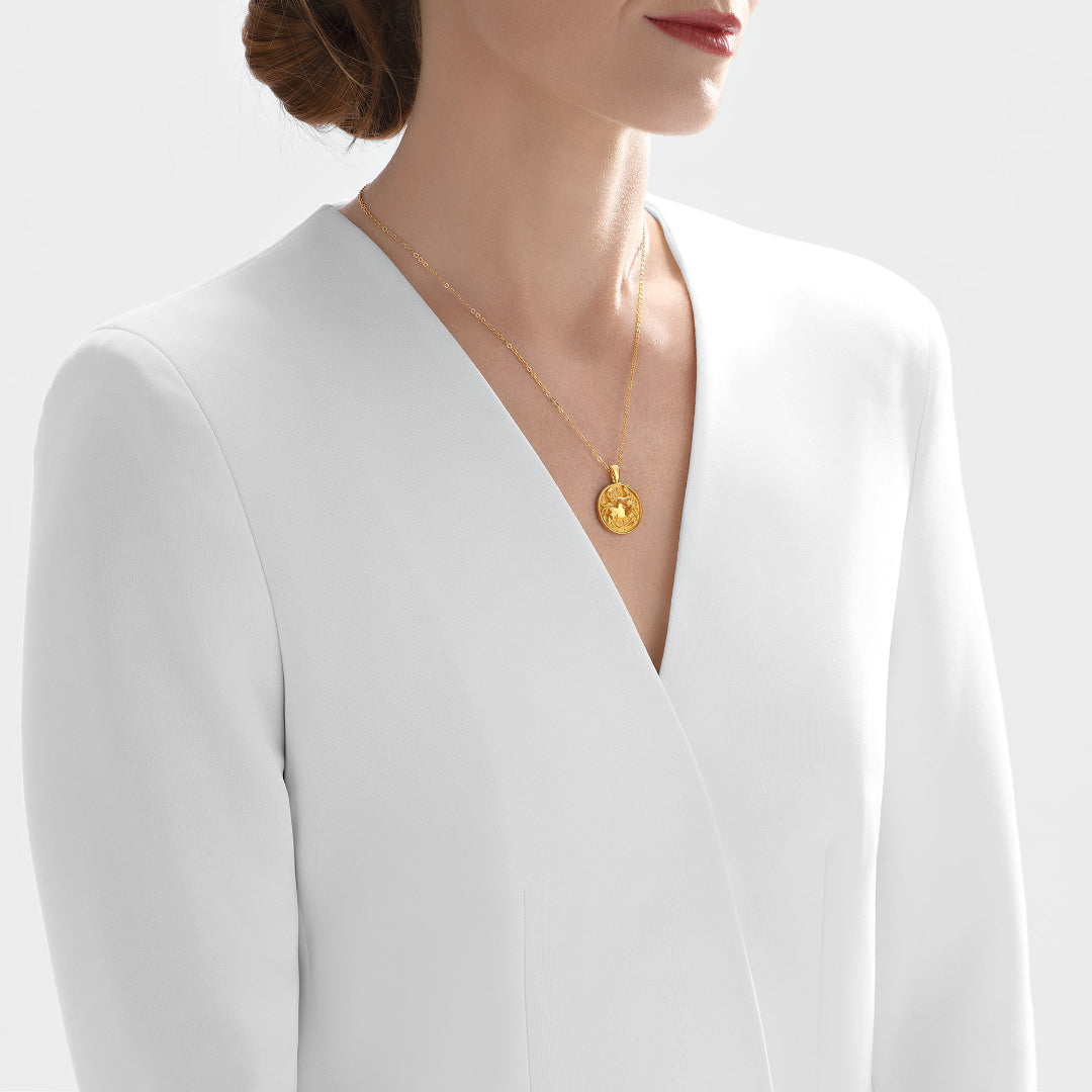 Nebu Gold 24k Gold Cancer Pendant Female