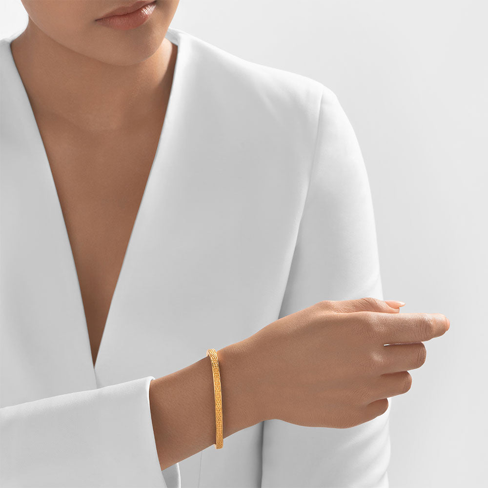 Nebu Gold 24k Gold Embellished Bangle Female