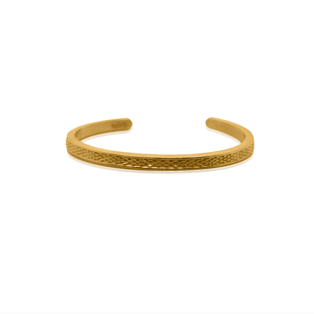 Nebu Gold 24k Gold Embellished Bangle Front View