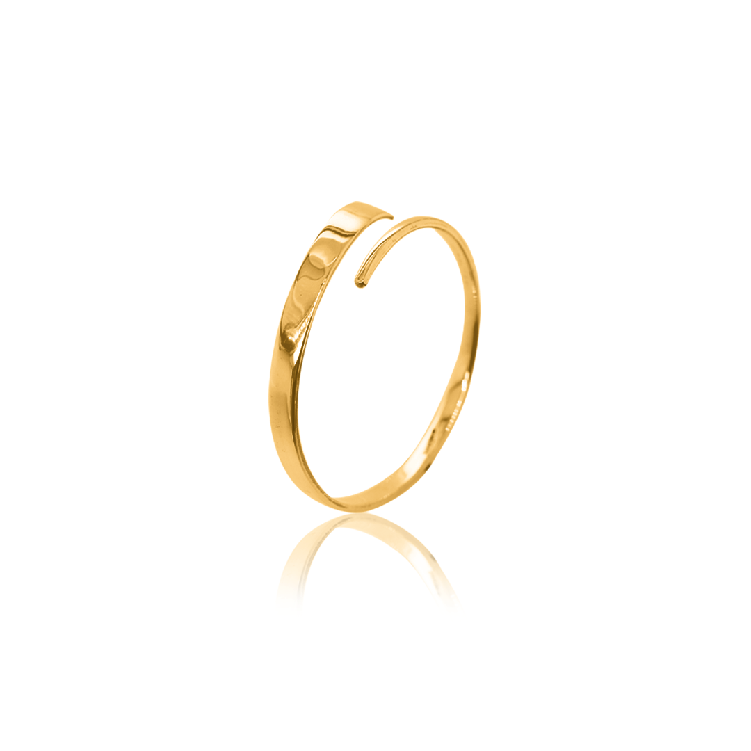 Nebu Gold 24k Gold Eternal Twist Wrist Cuff Side View