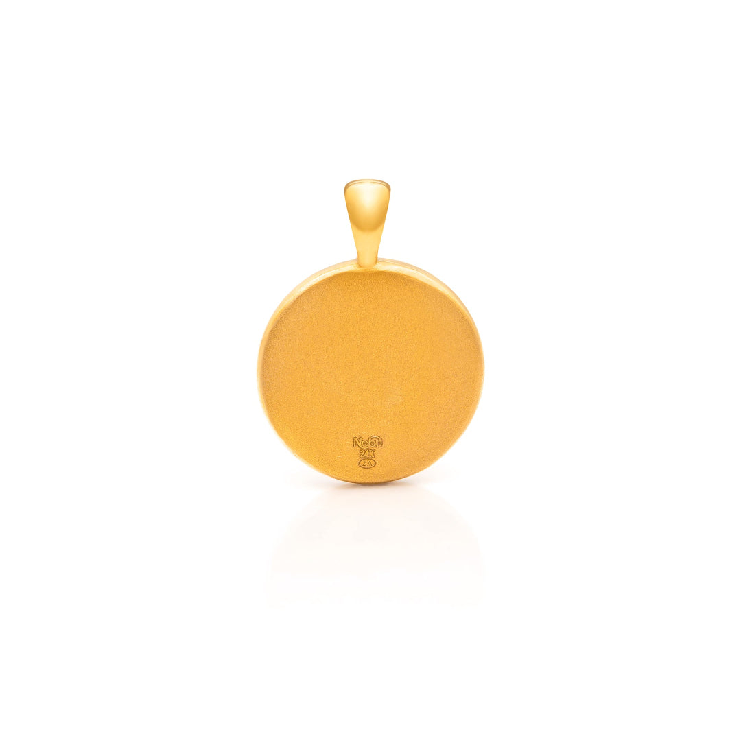 Nebu Gold 24k Gold Gemini Pendant Back View
