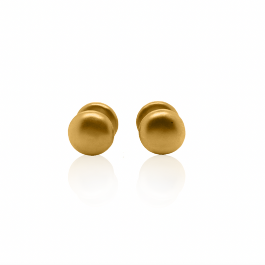 Nebu Gold 24k Gold Orb Cufflinks Front View