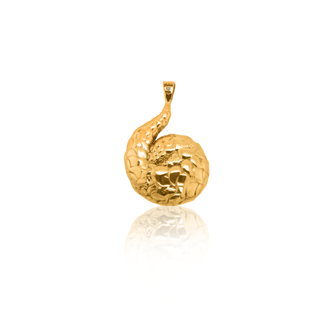 Nebu Gold 24k Gold Pangolin Pendant Back View