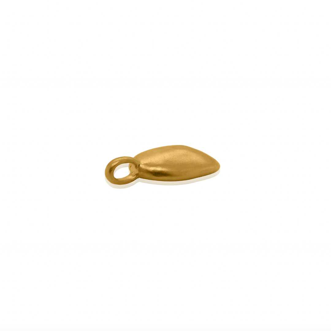 Nebu Gold 24k Gold Pebble Pendant Side View