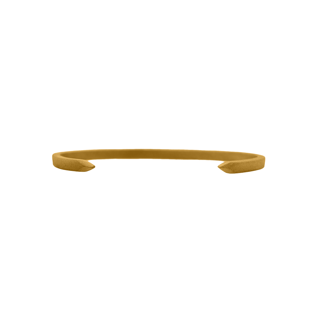 Nebu Gold 24k Gold Pointed Bangle Front View
