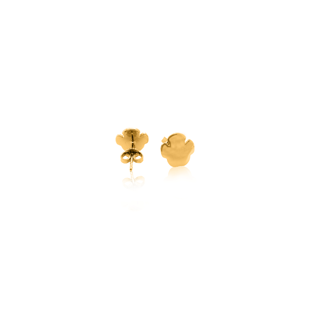 Nebu Gold 24k Gold Rhino Footprint Earrings