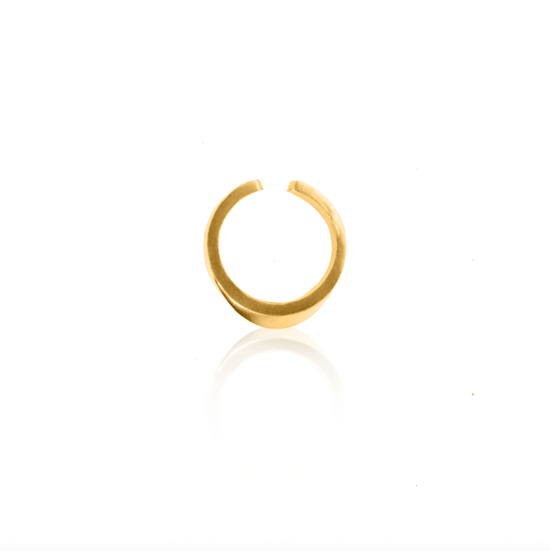 Nebu Gold 24k_Gold Ridge Ring Side View