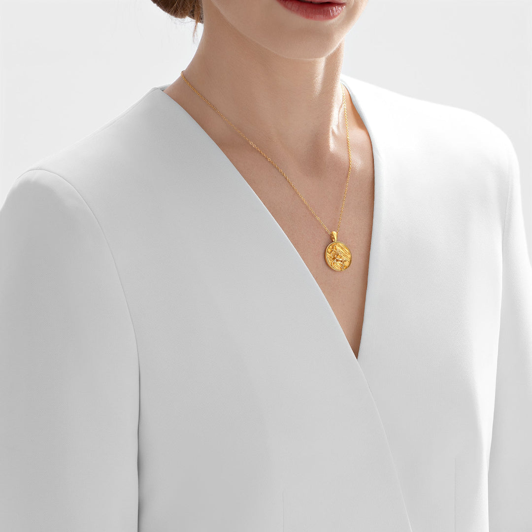 Nebu Gold 24k Gold Sagittarius Pendant Female