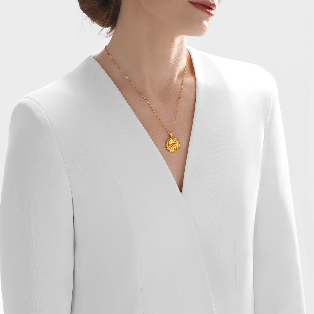 Nebu Gold 24k Gold Virgo Pendant Female