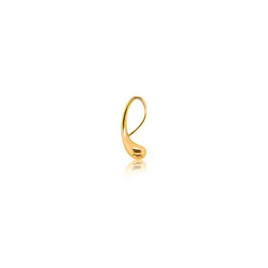 Nebu Gold 24k Gold Water Droplet Pendant Polished Front View