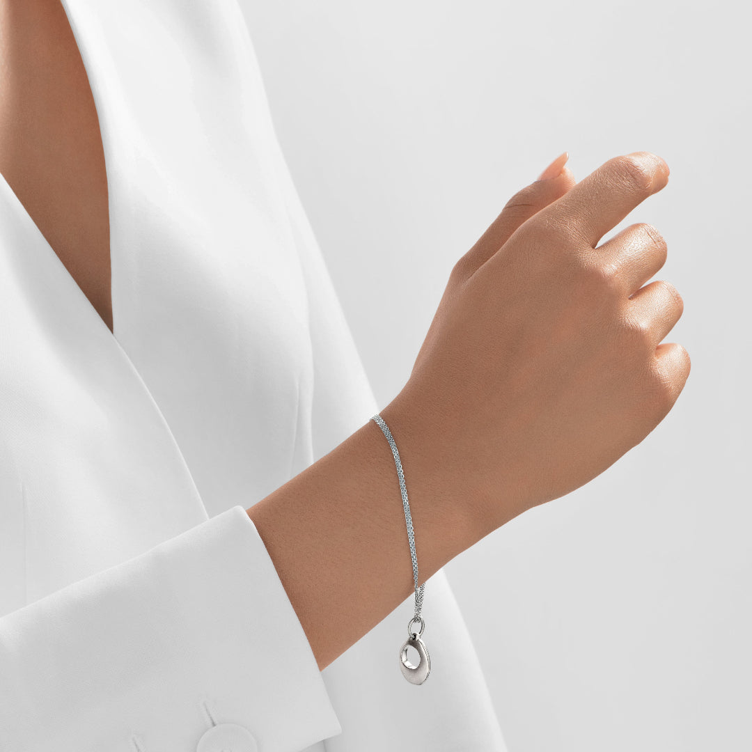 Nebu Gold 24k Platinum Hollow Orb Charm Female