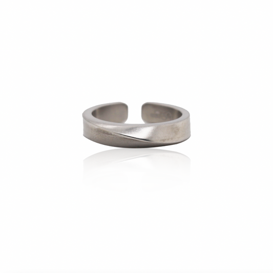 Nebu Gold 24k Platinum Ridge Ring Front View