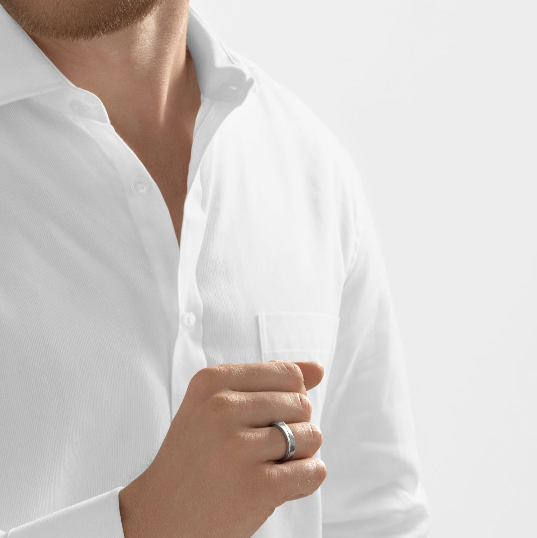 Nebu Gold 24k Platinum Ridge Ring Maled