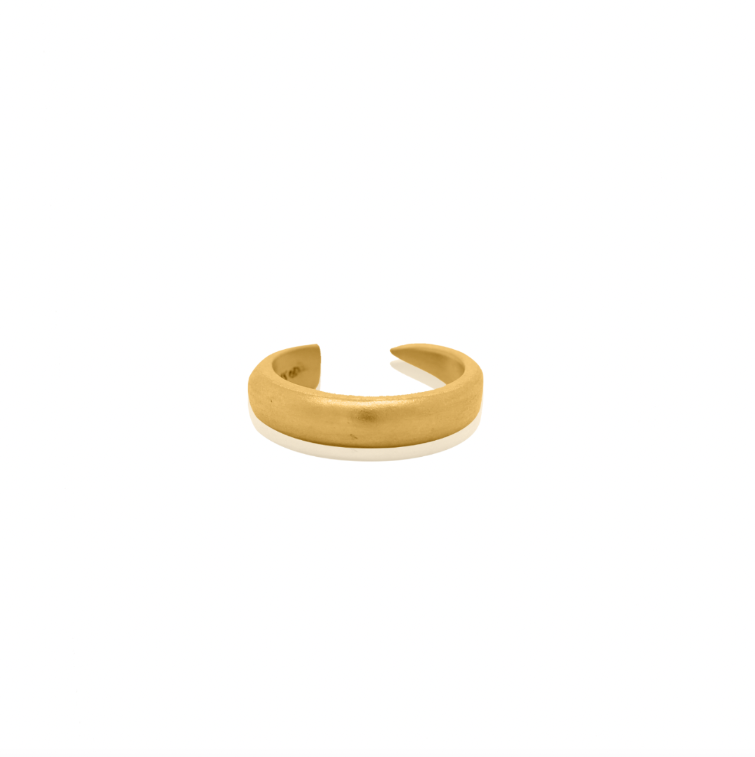 Nebu Gold 24kt Gold Horn Ring Back