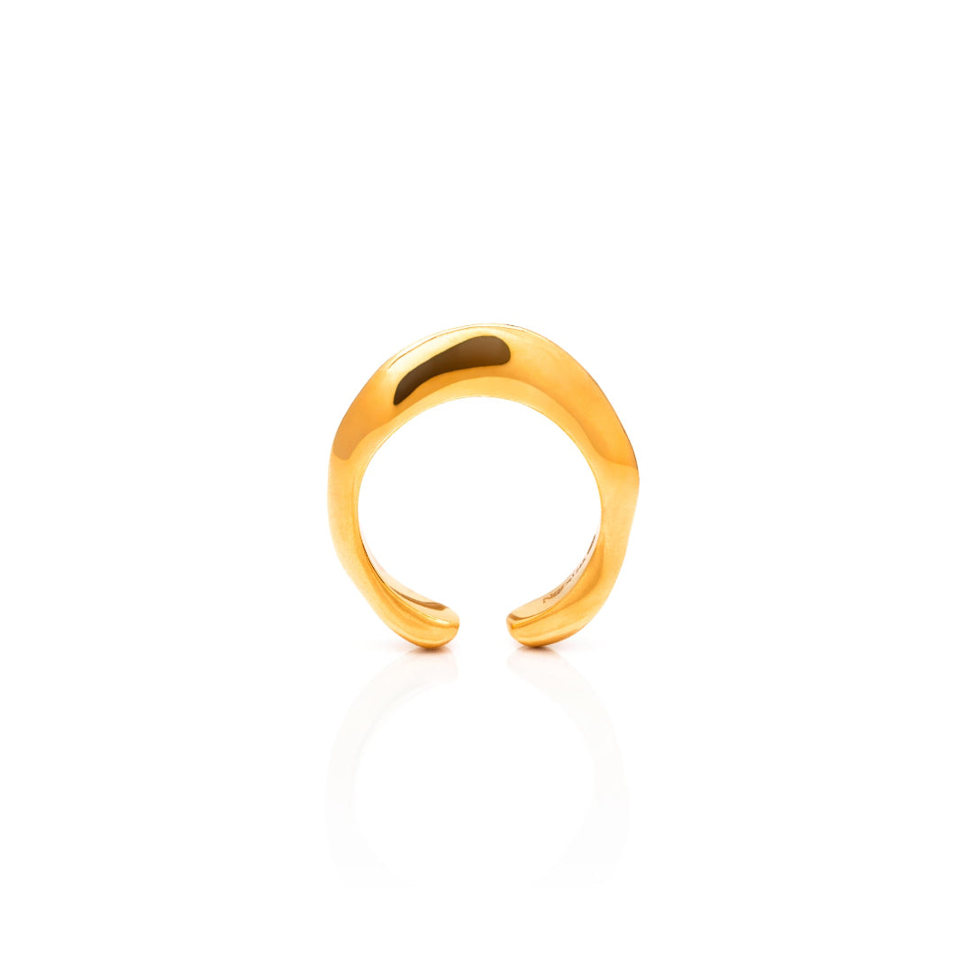 Nebu Gold 24kt Gold Molten Ring Side