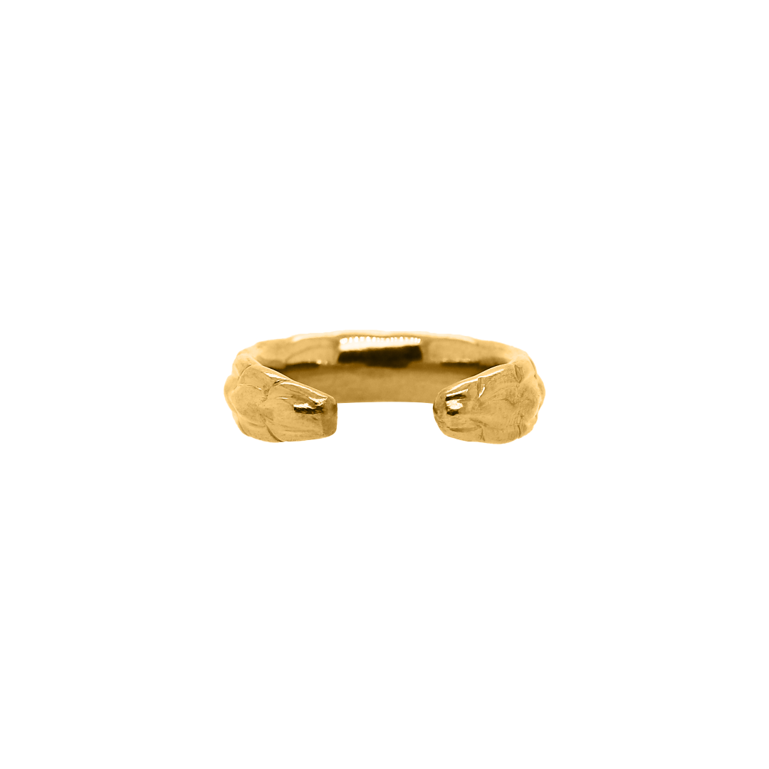 Nebu Gold 24kt Gold Pangolin Ring Back View