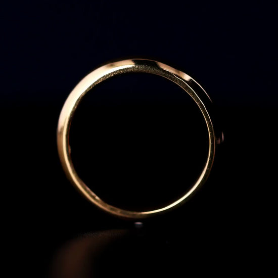 Nebu Gold 24k Gold Curved Ring Polished Male