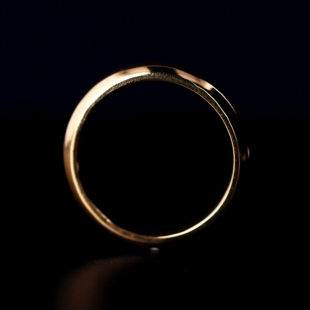 Nebu Gold 24k Gold Curved Ring Polished Male